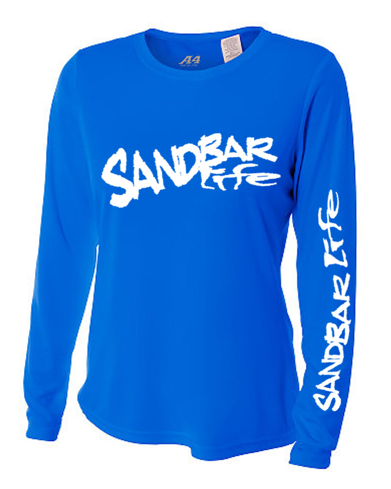 Sandbar Life Cooling Long Sleeve Lady's Blue fresco channel