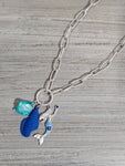 Mermaid necklace with stone charm