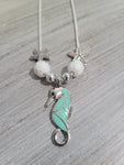 Silver plated necklace with seahorse charm