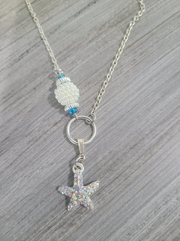 Silver plated necklace with charms
