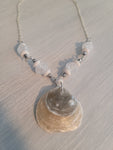Silver plated necklace with real sea shell charm