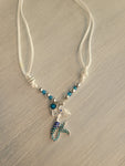White double cord Mermaid necklace