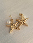 Starfish gold color earrings