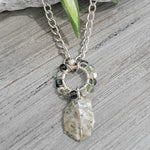 Silver plated necklace with real seashell charm