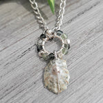 Silver plated necklace with real seashell charm