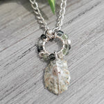 Silver plated necklace with real seashell charm