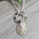 Silver plated necklace with real seashell charm