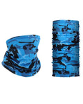 Silk Camo Blue Uv Face Neck  Gaiter